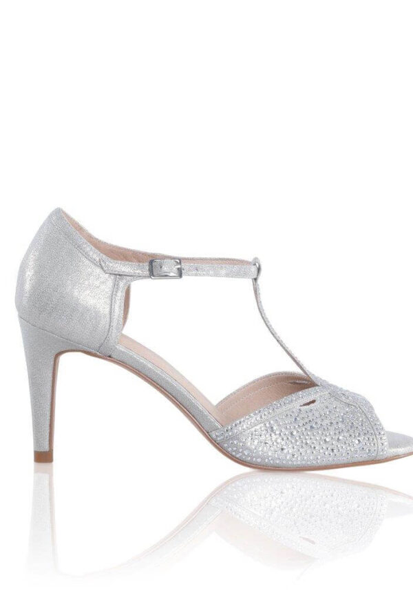 Perfect Bridal Luna Shimmer Bridal and Occasionwear Shoes Silver