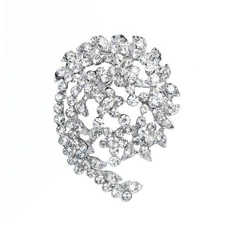 Azure Vintage Spray Brooch Wedding Headpiece
