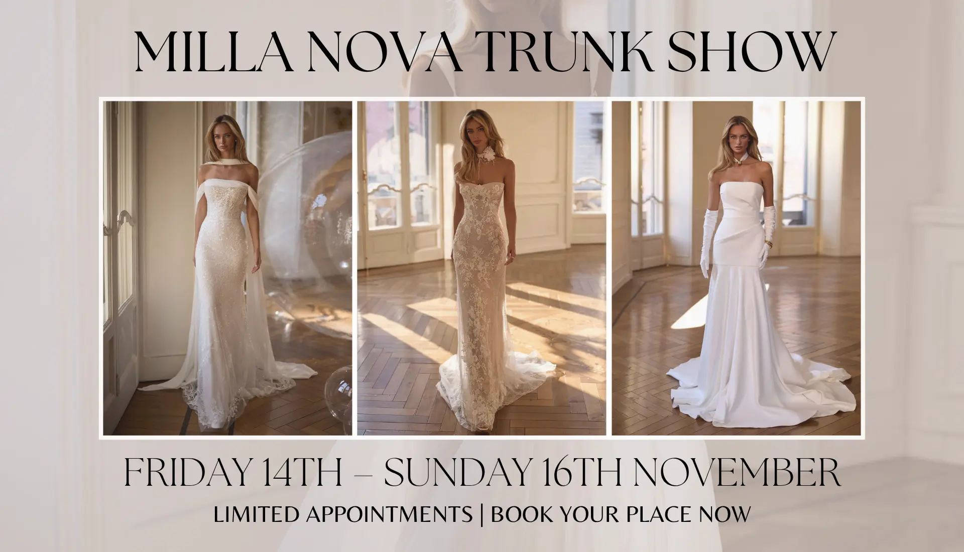Milla Nova Bridal Trunk Show Nov 2025